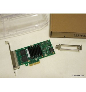 Intel Quad Port Four RJ45 NIC Desktop PCIe Network LAN Adapter Card Low Profile