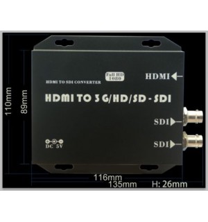 HDMI to SDI Converter Adapter HDMI to 3G-SDI HD-SDI SD-SDI 1080p60 with Audio