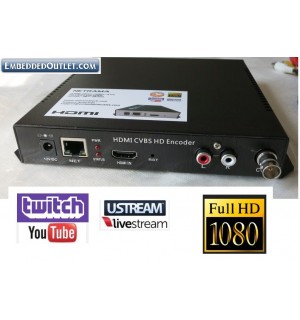 HDMI Composite Encoder Youtube Twitch Ustream LiveStream Live Broadcast IP Video