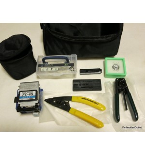 Fiber Optic Tool Kit TK24 FTTH  FC-6S Fiber Cleaver CFS-2 Stripper with Bag